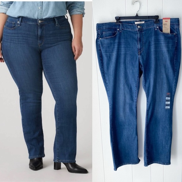 Levi's Denim - Levi's Women's Classic Bootcut Jeans Blue Stretch Size 24W Cotton Blend New